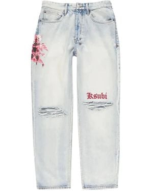 Ksubi Jeans Con Effetto Vissuto - Blu