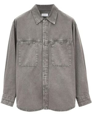 Lemaire Long-Sleeve Denim Shirt - Grey
