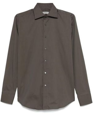 Canali Cut-Away Collar Shirt - Gray