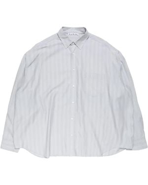 Acne Studios Striped Button-Up Shirt - White