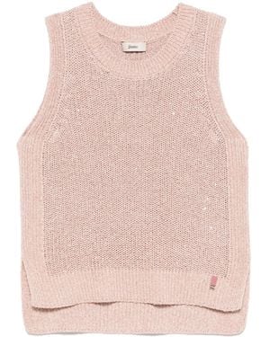 Herno Textured Knit Sleeveless Top - Pink