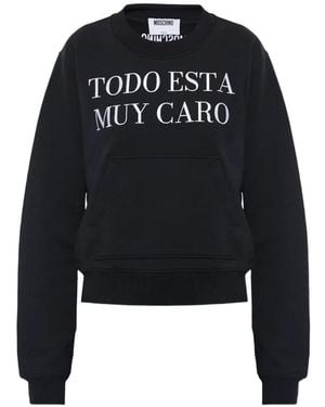 Moschino Sudadera Con Logo Bordado - Negro