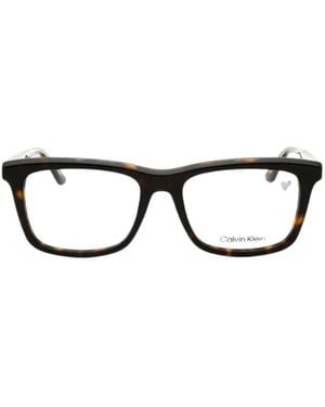 Calvin Klein Rectangle-Frame Glasses - Black