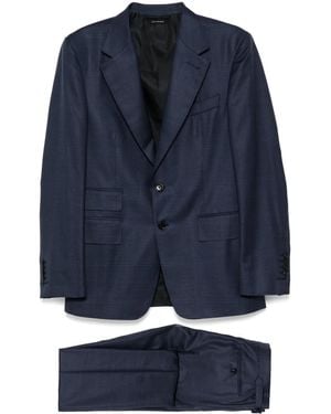 Tom Ford Checked Suit - Blue