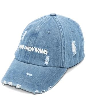 Feng Chen Wang Distressed Denim Cap - Blue