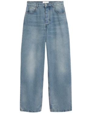 Ami Paris Baggy-Fit Cotton Jeans - Blue