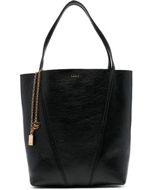 Chloé Large Spin Tote Handbag - Black