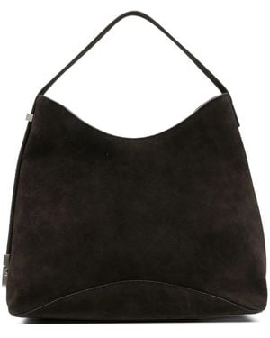 OSOI Suede Buckle-Detail Tote Bag - Black