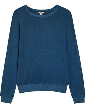 Eberjey Ribbed Crew-Neck Sweater - Blue