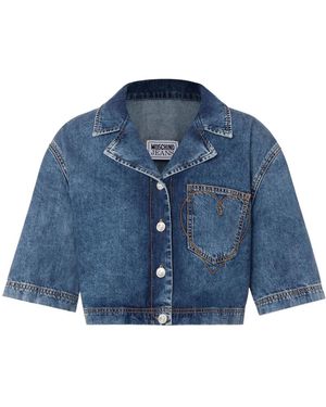 Moschino Camicia Denim Crop - Blu