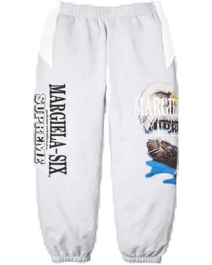Supreme X Mm6 Maison Margiela Eagle-Graphic Sweatpants - White