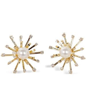 Helene Zubeldia Sunburst Ohrringe mit Perlen - Mettallic