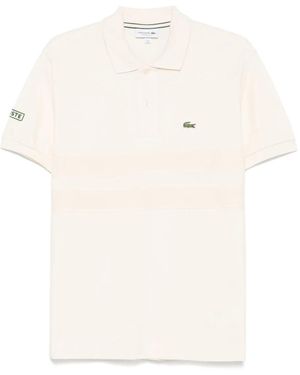 Lacoste Medium Baguette Bag With Embossed Iconic Ff Motif - White