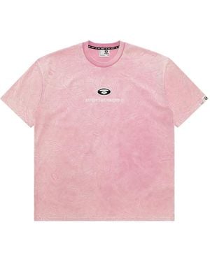 Aape By A Bathing Ape Logo-Embroidery T-Shirt - Pink