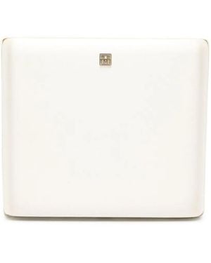 TOTEME Box-Clutch aus Satin - Weiß