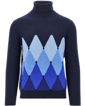 Ballantyne Pullover Mit Argyle-Muster - Blau