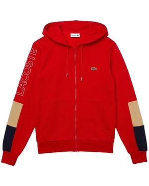 Lacoste Zip-Up Hoodie - Red