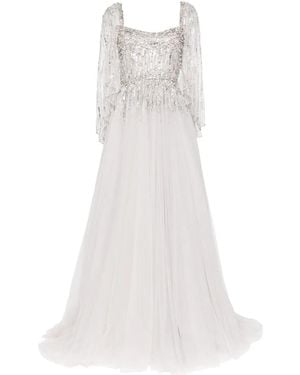 Jenny Packham Bunny Blooms Sequin-Embellished Gown - White