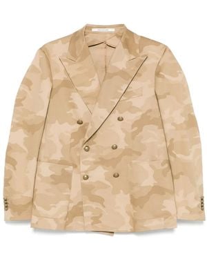 Tagliatore カモフラージュ ジャケット - ナチュラル