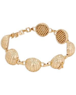 Patrizia Pepe Textured Link Necklace - Metallic