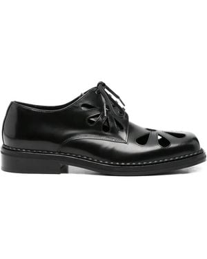 Simone Rocha Daisy Cut-Out Derby Shoes - Black
