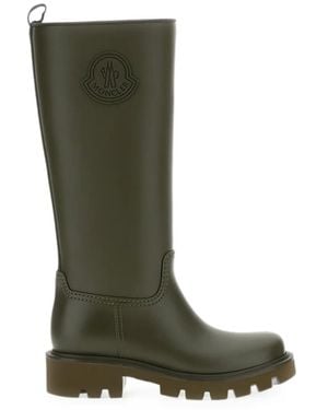 Moncler Kickstream Logo-Patch Lug-Sole Boots - Green