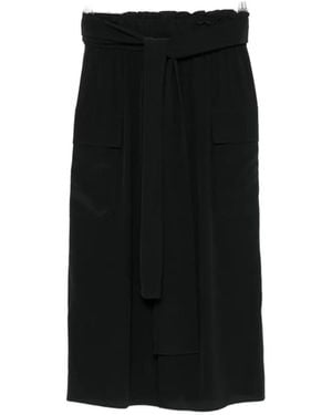 JOSEPH Paperbag-Waist Tie-Fastening Midi Skirt - Black