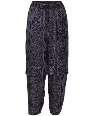 Henrik Vibskov Shants Burnout-Pattern Trousers - Blue