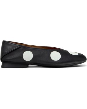 Camper Casi Myra Polka-Dot Leather Ballerinas - Black