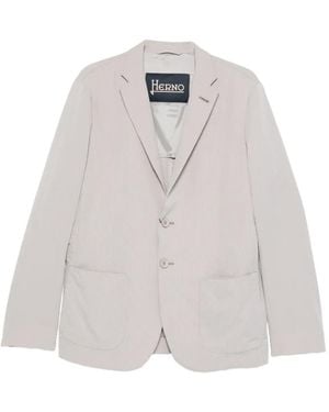 Herno Buttoned Textured Blazer - White