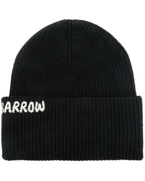 Barrow Ribbed Merino-Cotton Fisherman Beanie - Black