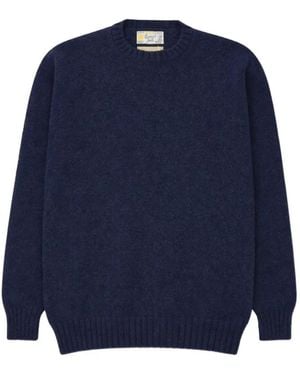 Fortela Shetland Wool Sweater - Blue