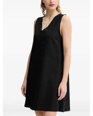 Marc O' Polo Pinstripe Sleeveless Mini Dress - Black