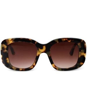 Thierry Lasry Tortoiseshell Rectangle-Frame Sunglasses - Brown