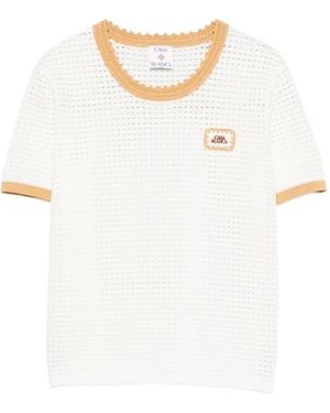 CASABLANCA Logo-Patch T-Shirt - White