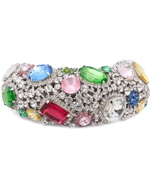 Area Crystal-Embellished Necklace - White