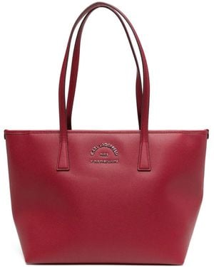Karl Lagerfeld Large Rue St-Guillaume Tote Bag - Red