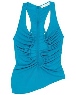 Christopher Esber Top Met Ruches - Blauw