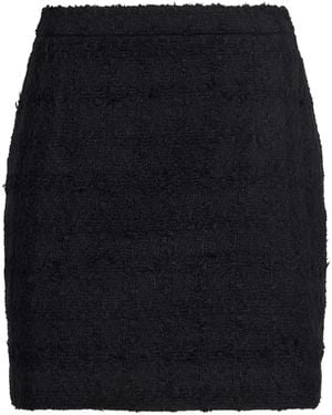 Alessandra Rich Minifalda De Punto De Bouclé - Negro