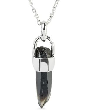 Parts Of 4 Sterling Talisman Smoky Quartz Necklace - Black