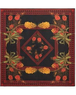 Blumarine Floral-Print Scarf - Red
