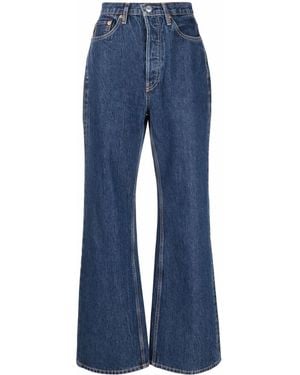 RE/DONE Jeans Svasati A Vita Alta - Blu