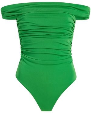 Cinq À Sept Draped Off-Shoulder Body Top - Green