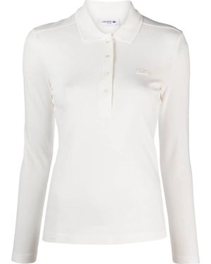 Lacoste Piqué Cotton Polo Top - White