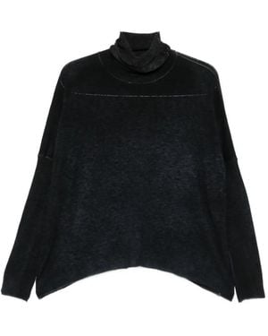 Avant Toi Pull À Col Roulé Et Épaules Basses - Black