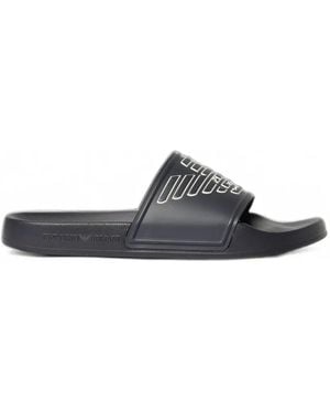 Emporio Armani Pantoletten Mit Logo-Prägung - Weiß