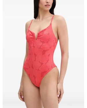 Rip Curl Bañador Oasis Con Encaje Floral - Rosa
