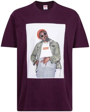 Supreme Andre 3000 Graphic-Print T-Shirt - Purple