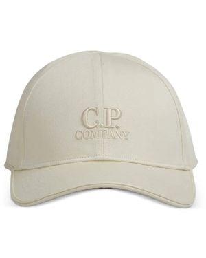 C.P. Company Logo-Embroidered Cap - Natural