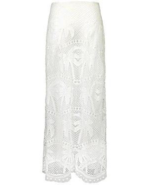 Le Superbe Bohemia Palms Maxi Skirt - White